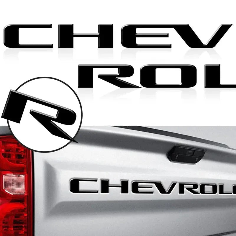 3D Raised Tailgate Letters - Premium ABS Overlay Trim Stickers