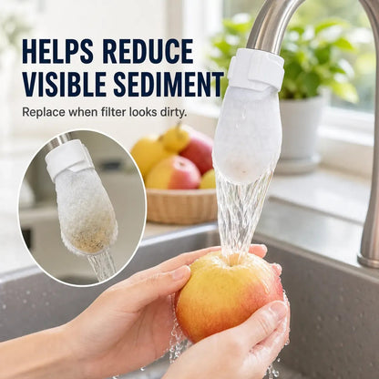 50-Pack Cotton Faucet Filter Bags - Splash-Free, Sediment-Free Water