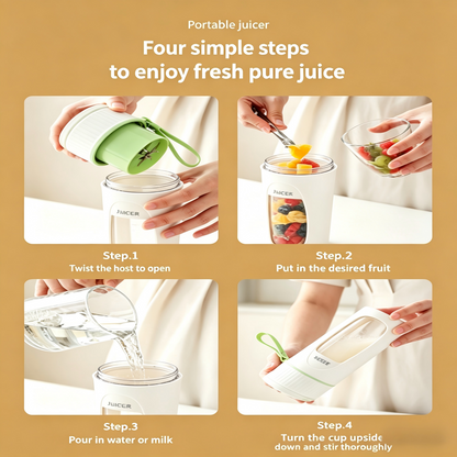 Portable Rechargeable Juicer Small Fruit Juice Cup Multifunctional Juicer for Students and Home Use