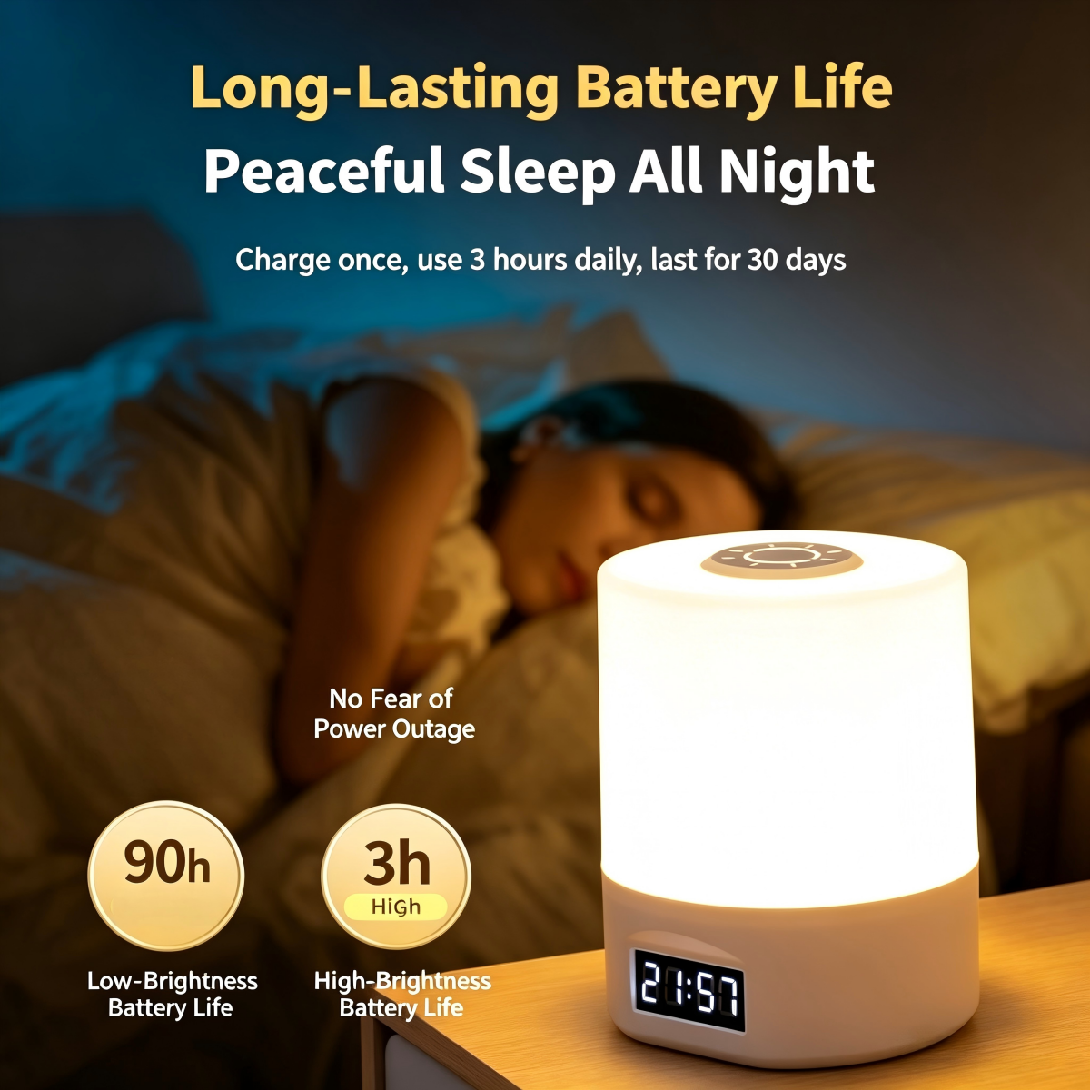 LED small night light bedroom sleep lamp eye-protection desk lamp student dormitory rechargeable bedside lamp