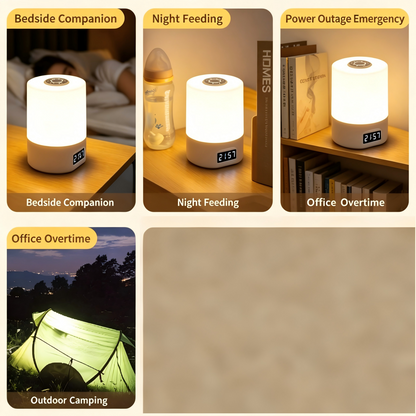 LED small night light bedroom sleep lamp eye-protection desk lamp student dormitory rechargeable bedside lamp
