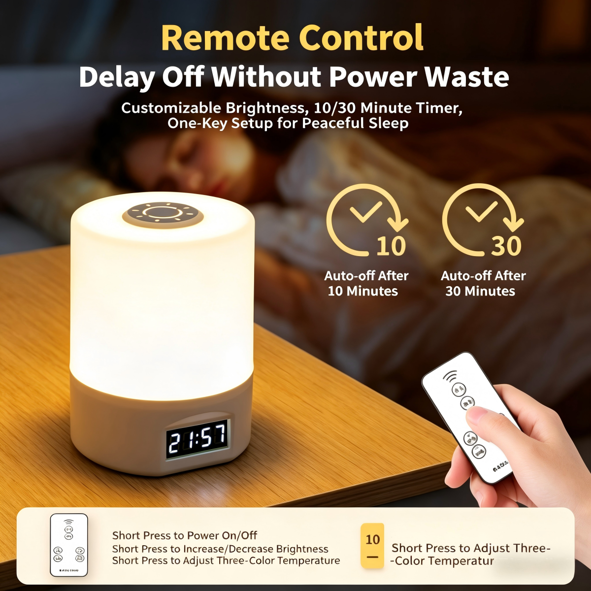 LED small night light bedroom sleep lamp eye-protection desk lamp student dormitory rechargeable bedside lamp