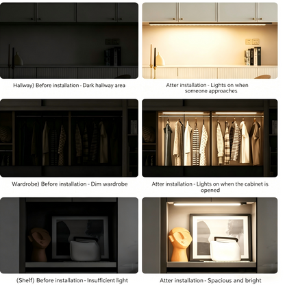 Ultra-thin human body sensor light strip, intelligent LED long strip, magnetic rechargeable cabinet, wine cabinet, wardrobe self-adhesive light strip