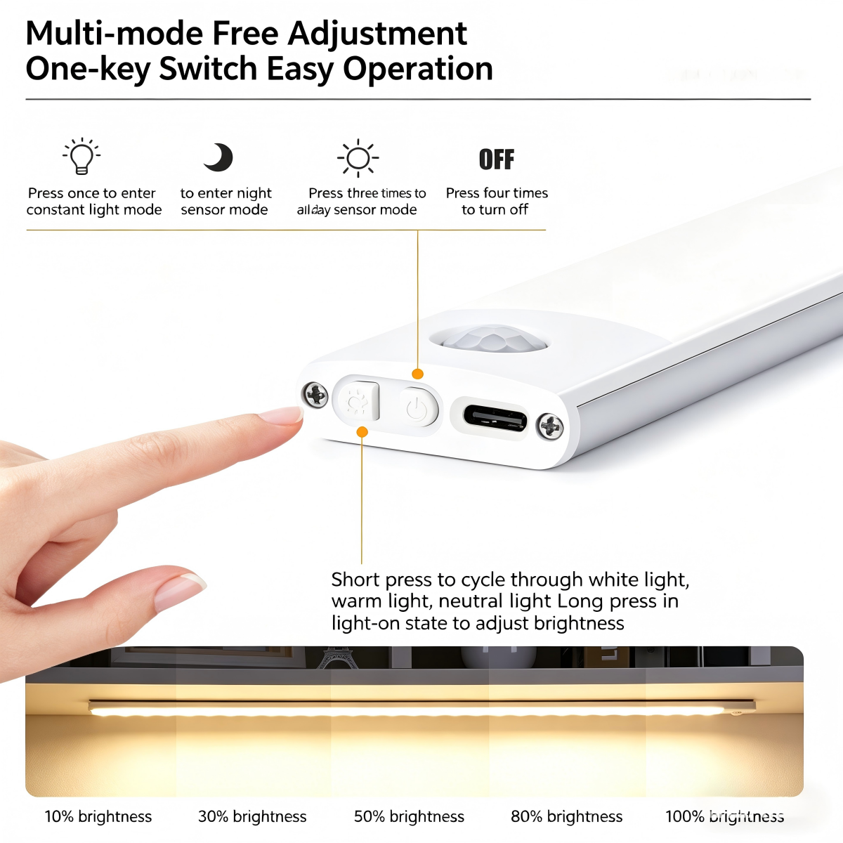 Ultra-thin human body sensor light strip, intelligent LED long strip, magnetic rechargeable cabinet, wine cabinet, wardrobe self-adhesive light strip