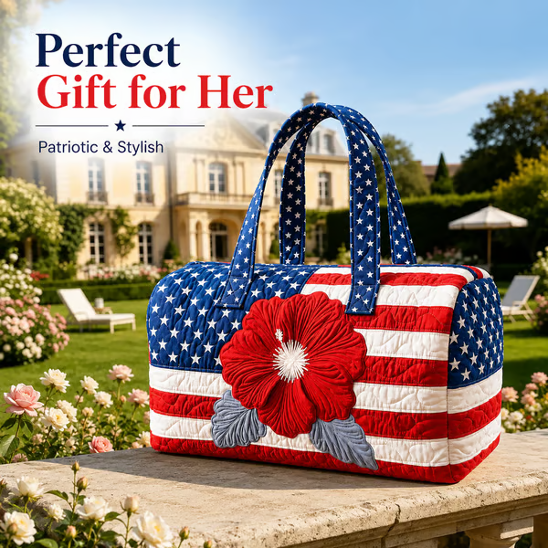 🔥HOT SALE 49% OFF🔥 Floral American Flag Travel Duffel