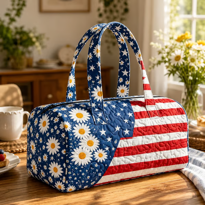 🔥HOT SALE 49% OFF🔥 Floral American Flag Travel Duffel