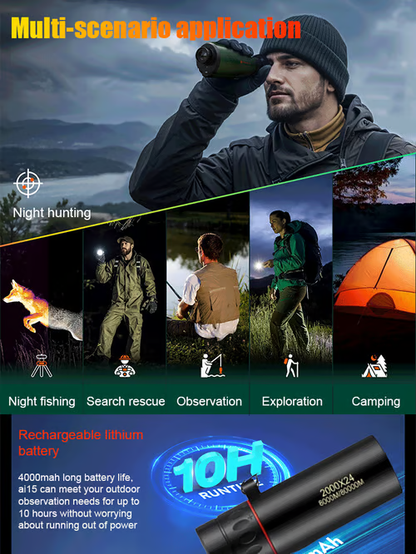 🌙 AI15 Thermal Imaging Monocular – 220x telescope pro(top-of-the-line thermal imaging) at a distance of 2000 meters [Can View the Moon].