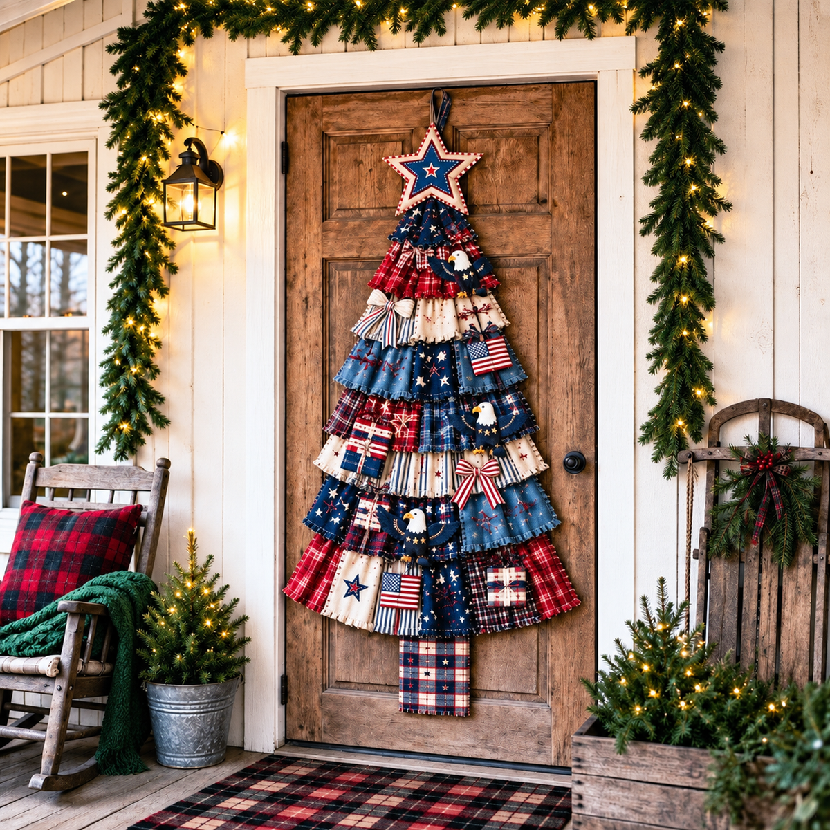 DlY Christmas Tree Door Hanging Kit - Oversized Patchwork Craft