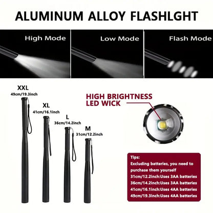 Aluminum Alloy Flashlight - 3 Modes Durable Portable Torch
