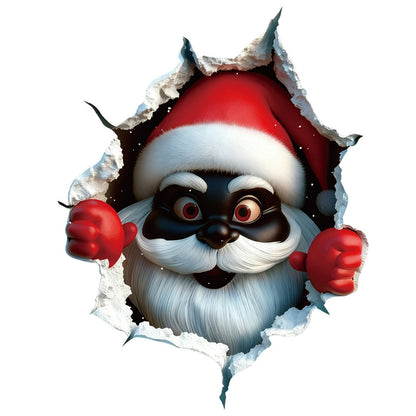 🎅 Festive Decor 2-PieceSanta Face Vinyl Stickers