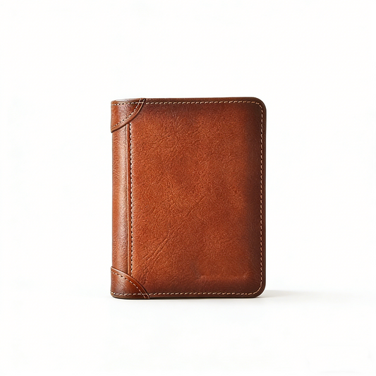 Genuine Top Grain Leather RFID Blocking Trifold Wallet for Men - 11 Slots