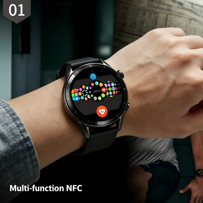 🔥🔥HW GT Pro Painless Blood Glucose ALL DAY Real-Time Monitoring Smart Bluetooth Watch