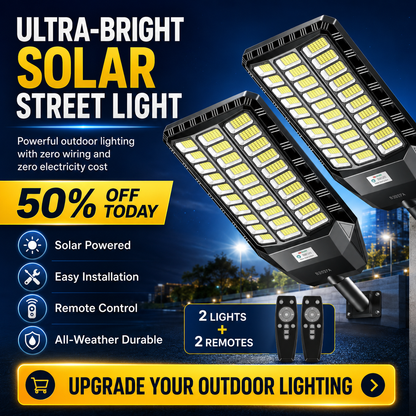 ⏰Last Day Promotion 50% OFF - Ultra Bright Solar Led Street Light System