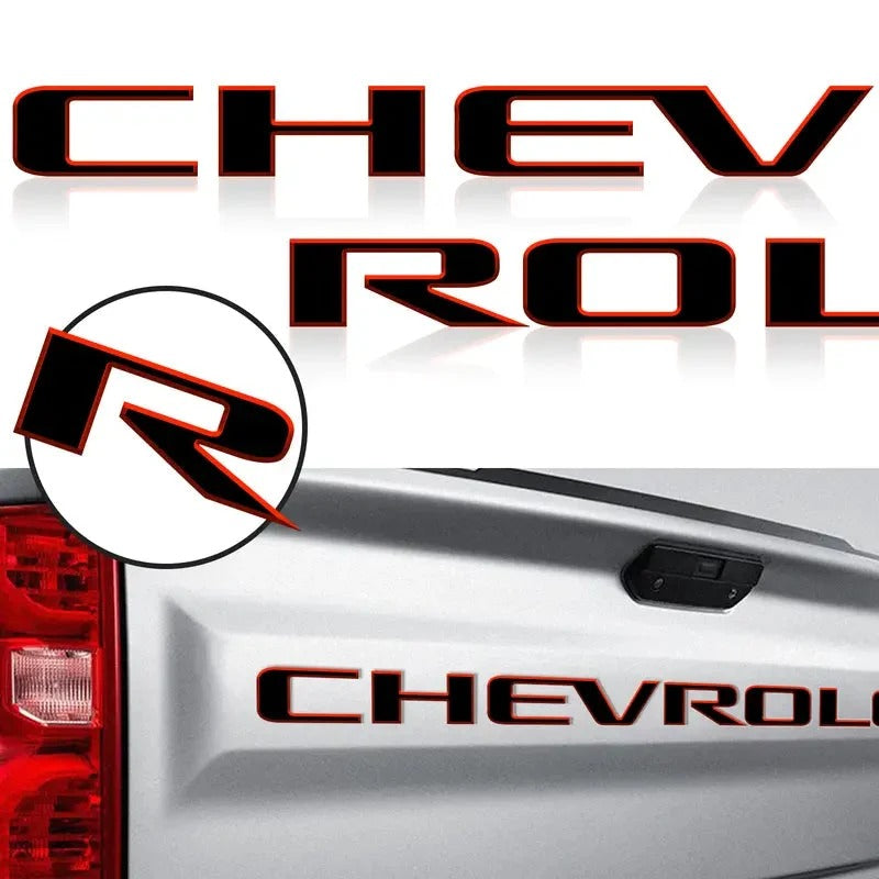 3D Raised Tailgate Letters - Premium ABS Overlay Trim Stickers