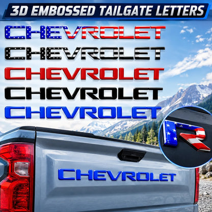 3D Raised Tailgate Letters - Premium ABS Overlay Trim Stickers