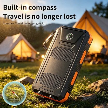 10000mAh Solar Power Bank with Flashlight & Dual UsB Charging