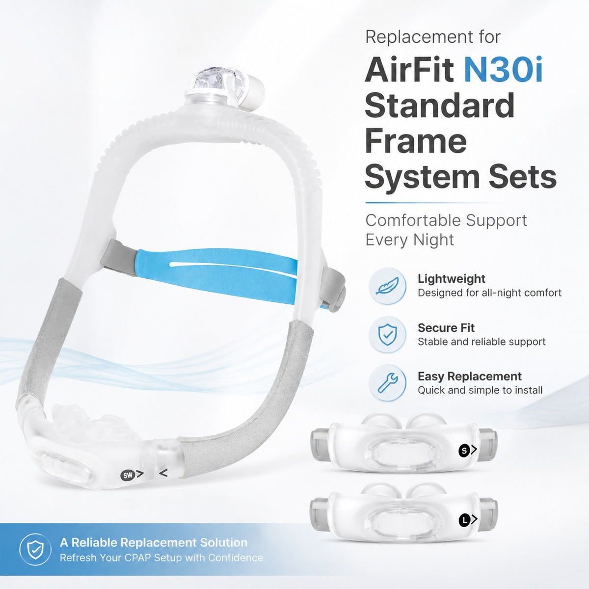 Replacement for AirFit P30iStandard Frame SystemSet