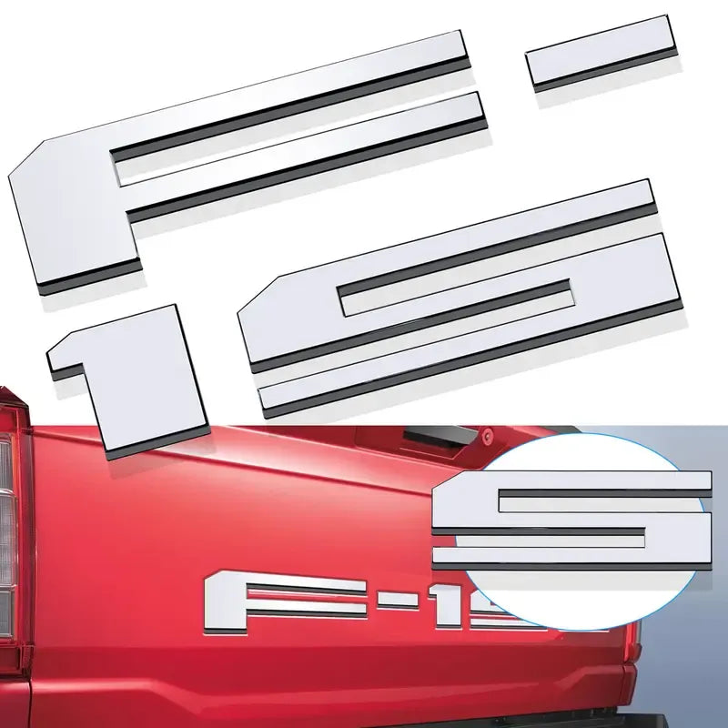 3D Raised Tailgate Letters - Premium ABS Overlay Trim Stickers