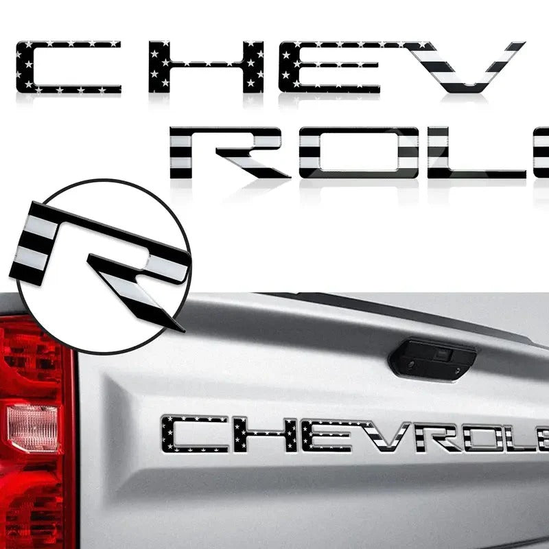3D Raised Tailgate Letters - Premium ABS Overlay Trim Stickers