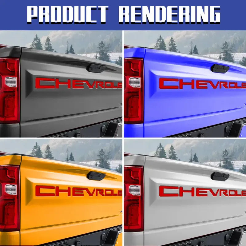 3D Raised Tailgate Letters - Premium ABS Overlay Trim Stickers