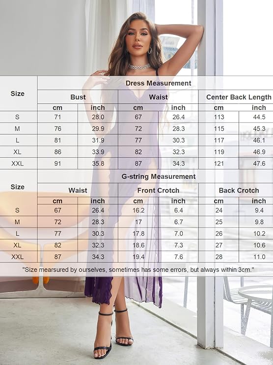 👗 Lace Baby doll Chemise Sexy Mesh Nightdress