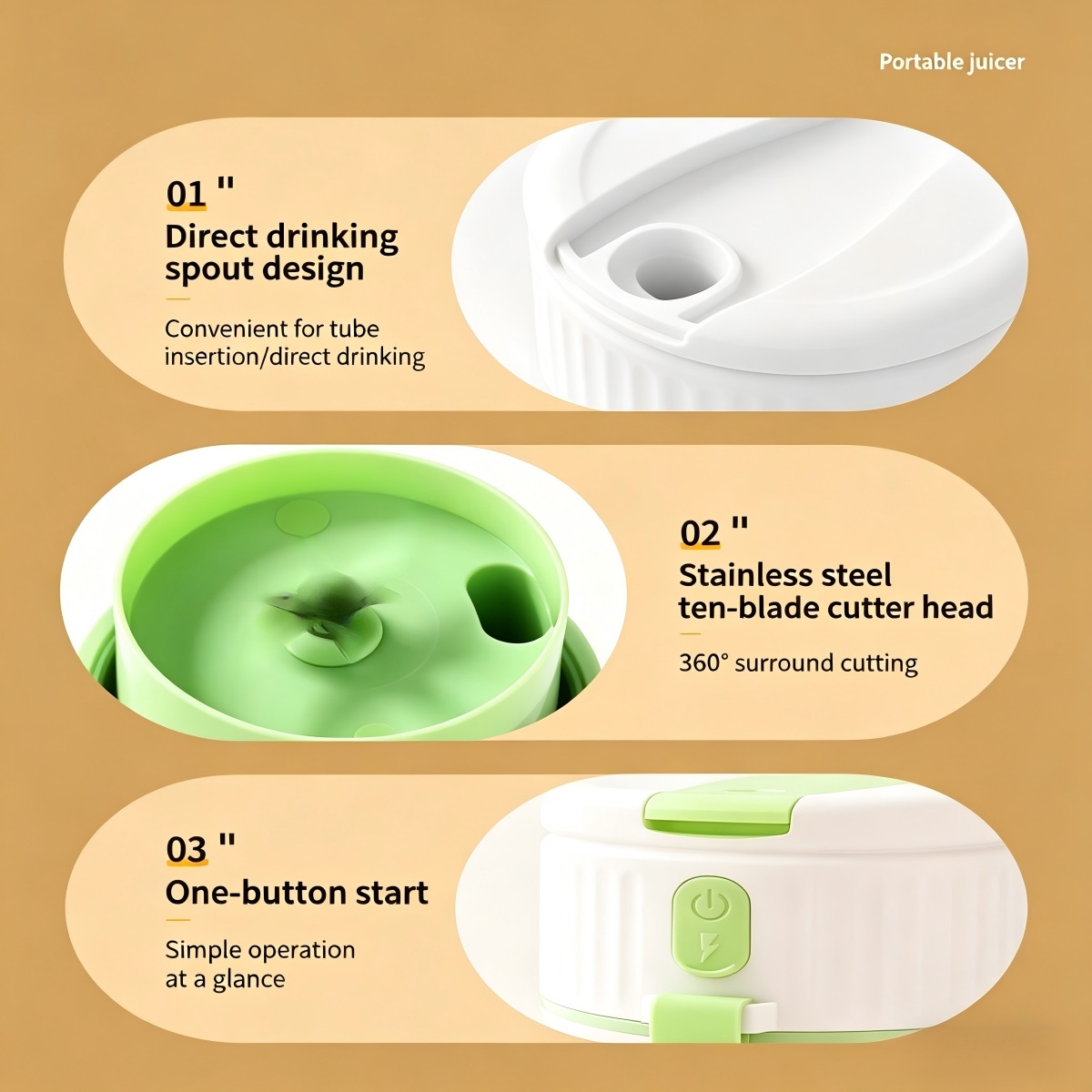 Portable Rechargeable Juicer Small Fruit Juice Cup Multifunctional Juicer for Students and Home Use