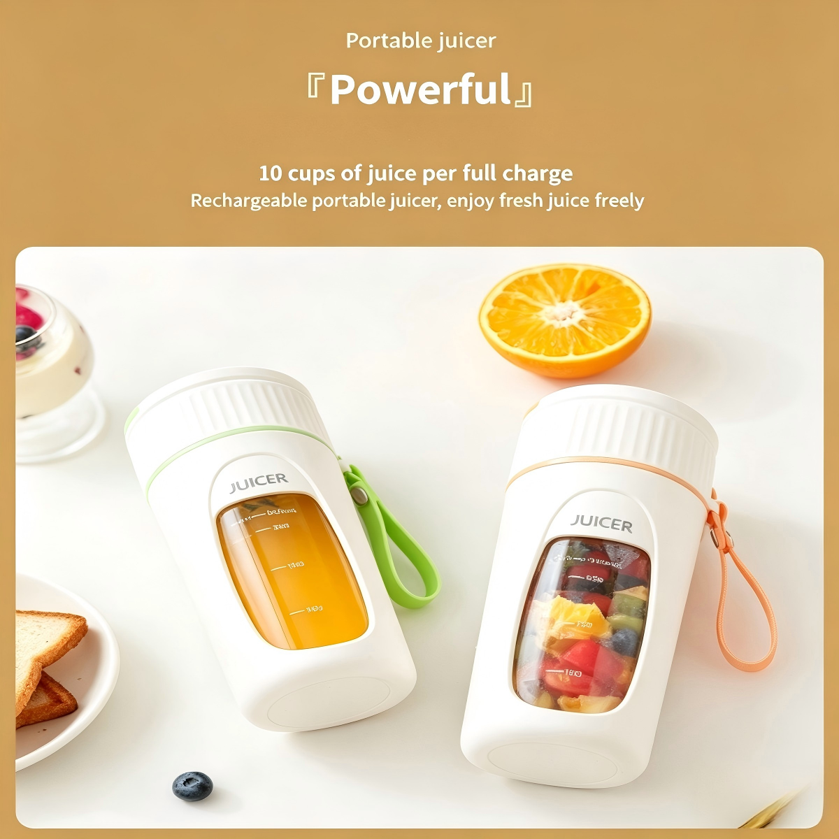 Portable Rechargeable Juicer Small Fruit Juice Cup Multifunctional Juicer for Students and Home Use