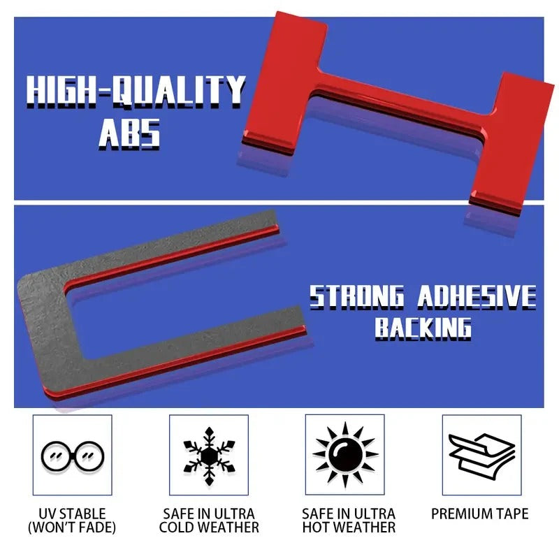 3D Raised Tailgate Letters - Premium ABS Overlay Trim Stickers