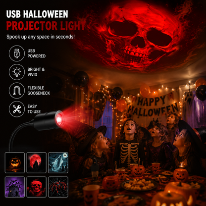 Plug-&-Play HD Star Projector: Halloween 6- Disc Set