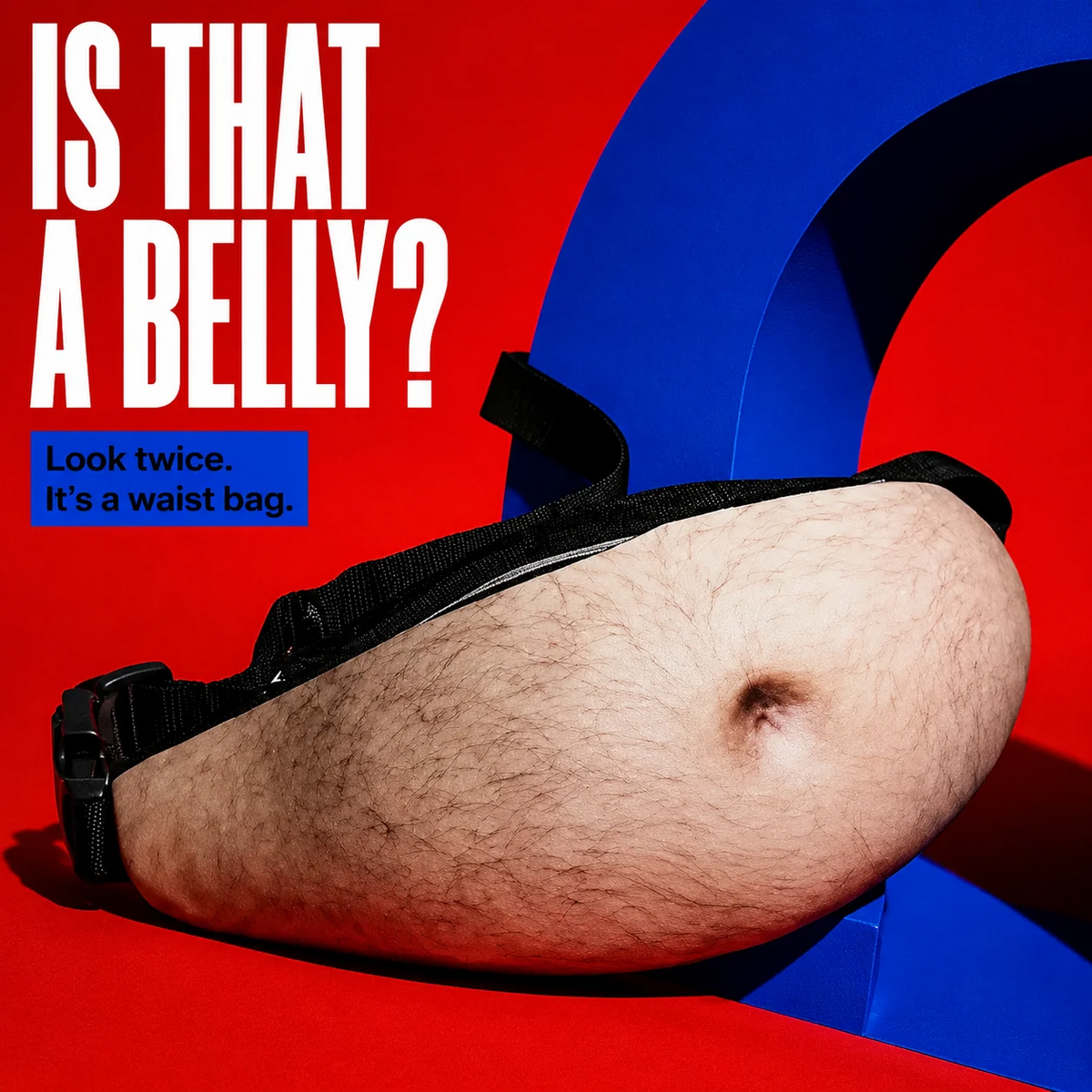 Ultra-Realistic Beer Belly Fanny Pack- Funny Dad Bod Waist Bag