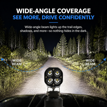 NightHawk M2 Vehicle- Mounted LED Spot Light Scan More Ground, Extreme Brightness