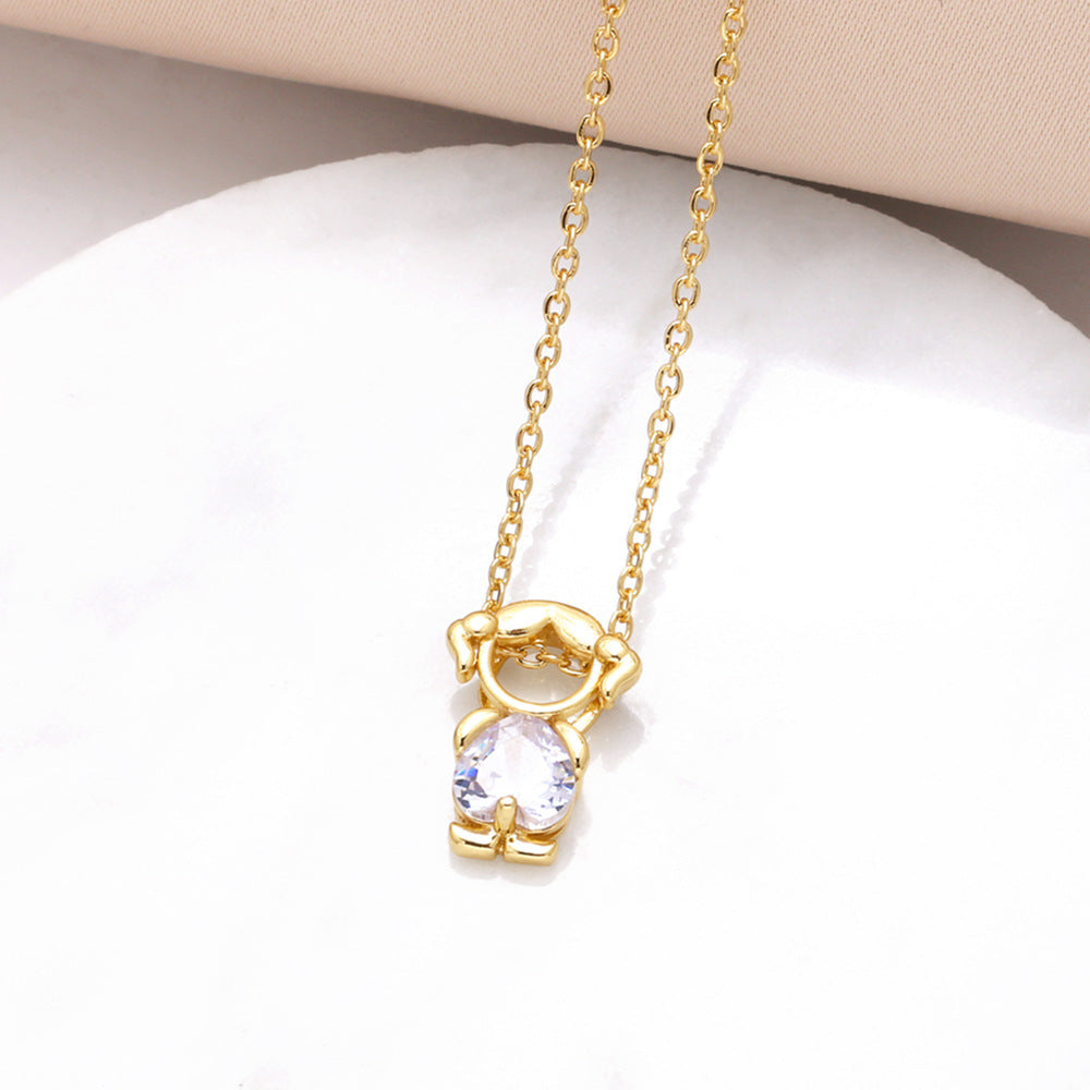 Birthstone Mom & KidsDetachable Necklace -Her Birthstone, YourHeart