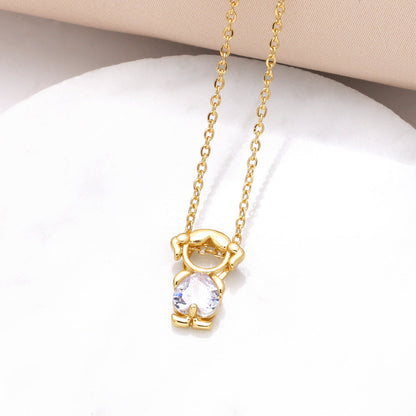 Birthstone Mom & KidsDetachable Necklace -Her Birthstone, YourHeart