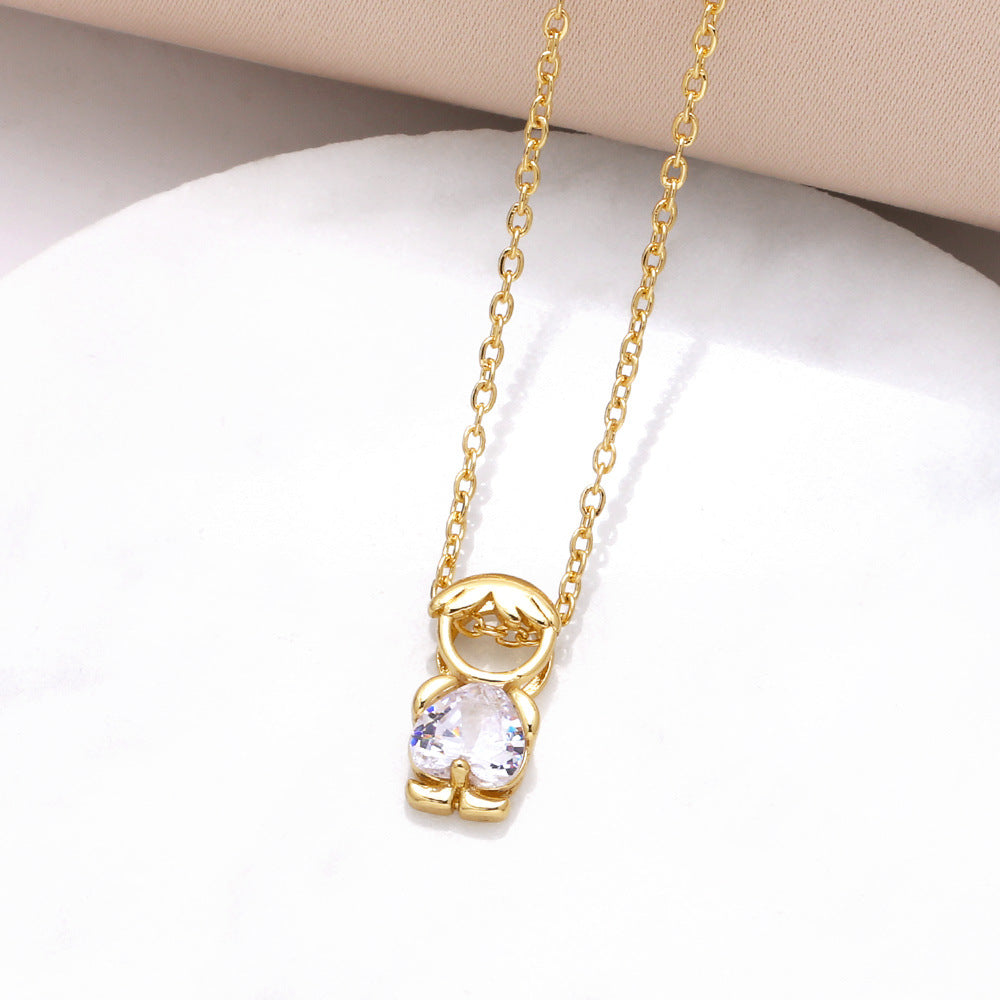 Birthstone Mom & KidsDetachable Necklace -Her Birthstone, YourHeart