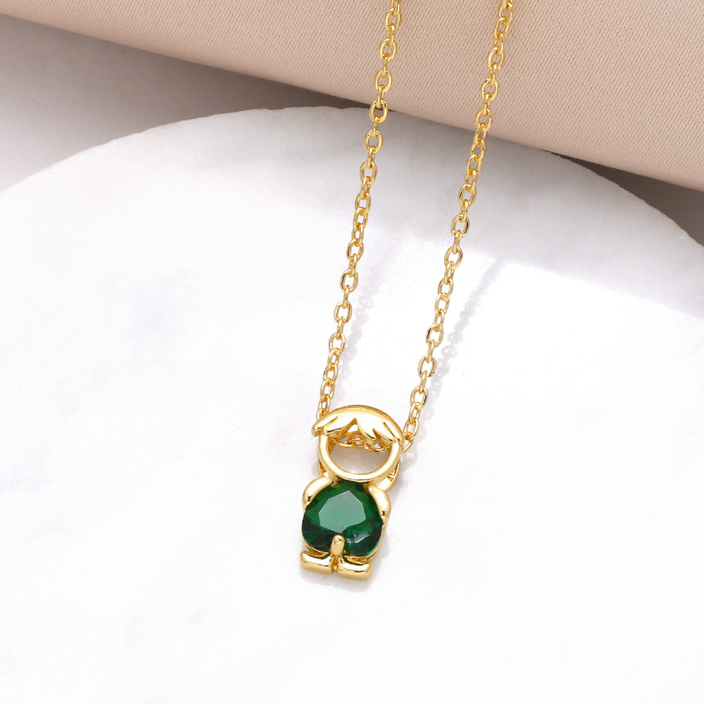Birthstone Mom & KidsDetachable Necklace -Her Birthstone, YourHeart