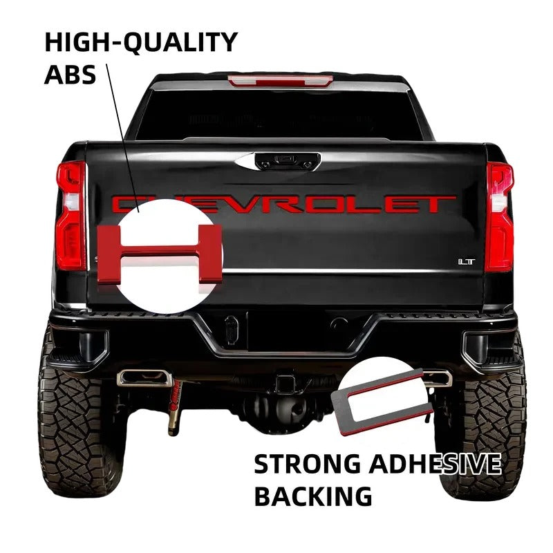 3D Raised Tailgate Letters - Premium ABS Overlay Trim Stickers