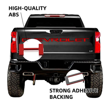 3D Raised Tailgate Letters - Premium ABS Overlay Trim Stickers
