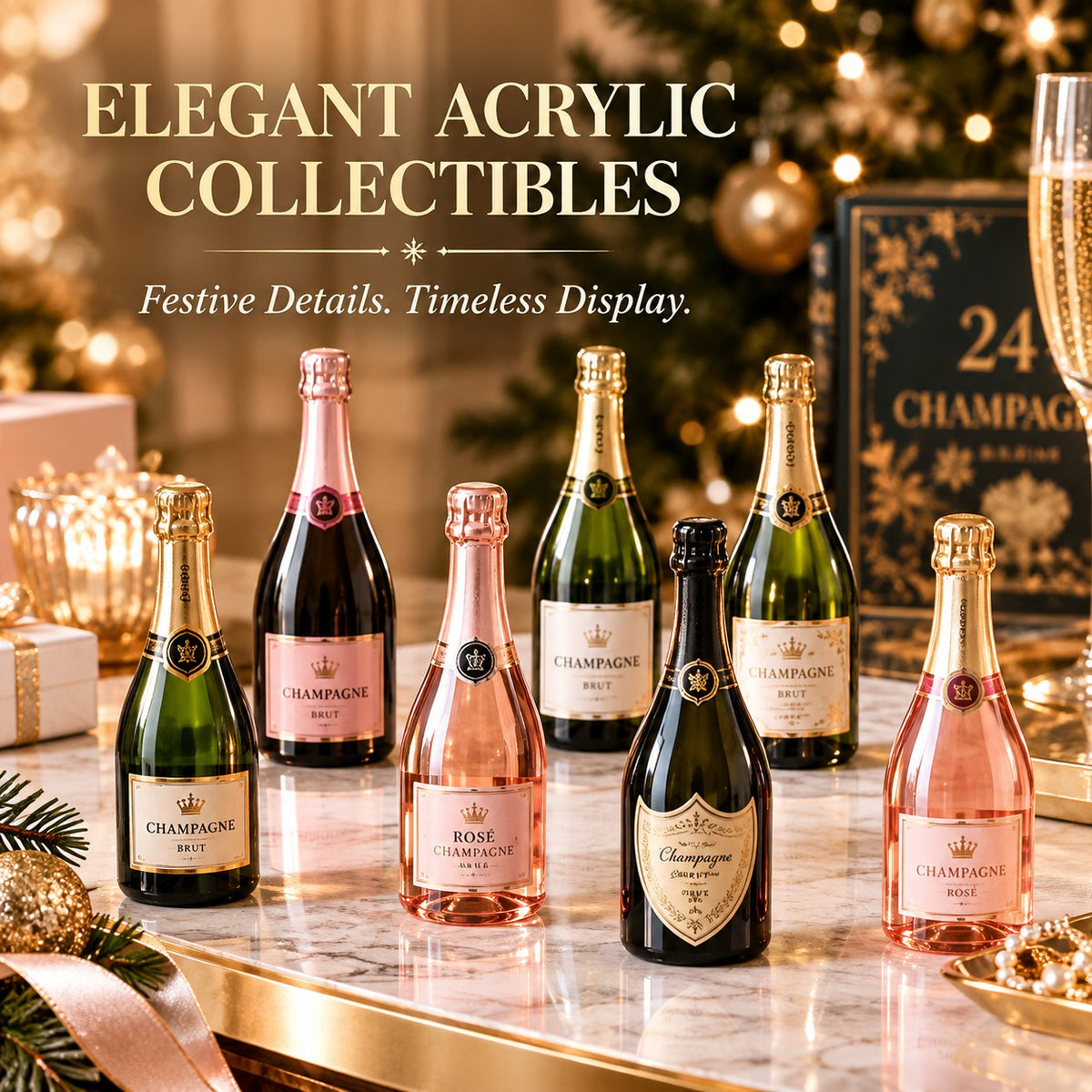 2026 Champagne Advent Calendar - 24-Day Collectible Christmas Countdown