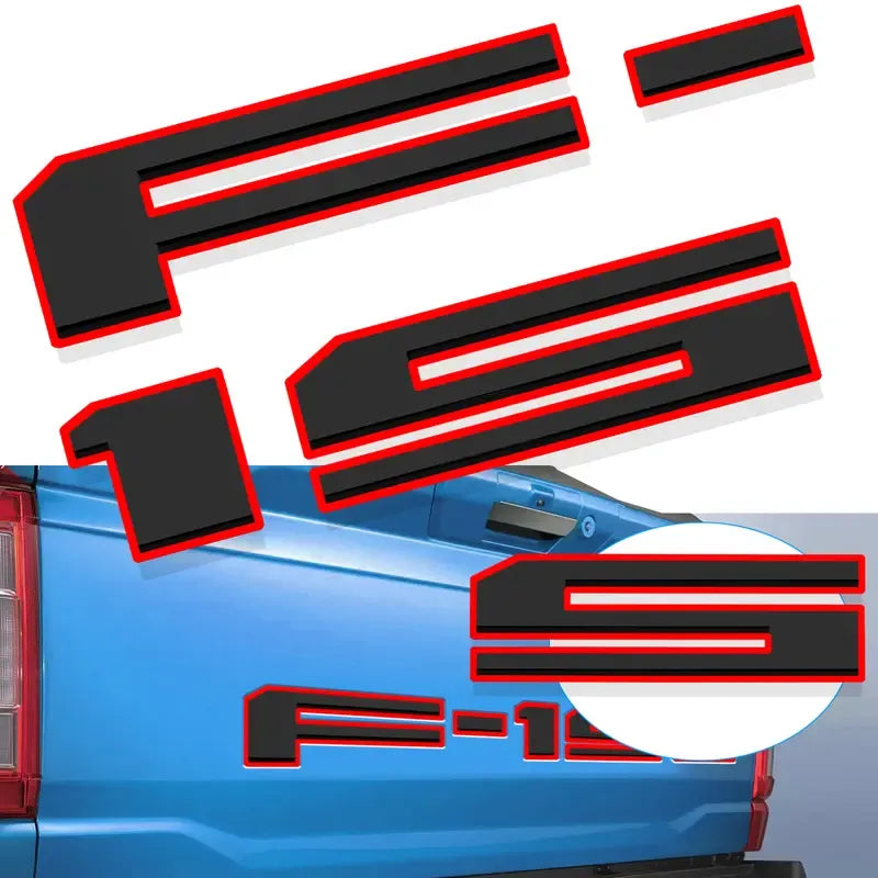 3D Raised Tailgate Letters - Premium ABS Overlay Trim Stickers
