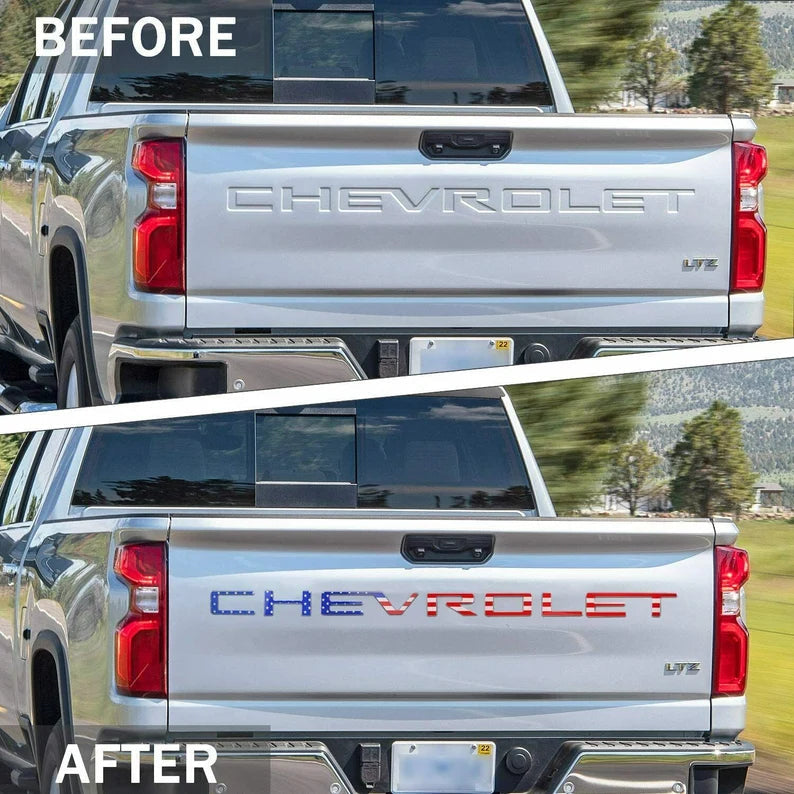 3D Raised Tailgate Letters - Premium ABS Overlay Trim Stickers