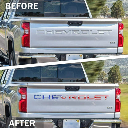 3D Raised Tailgate Letters - Premium ABS Overlay Trim Stickers