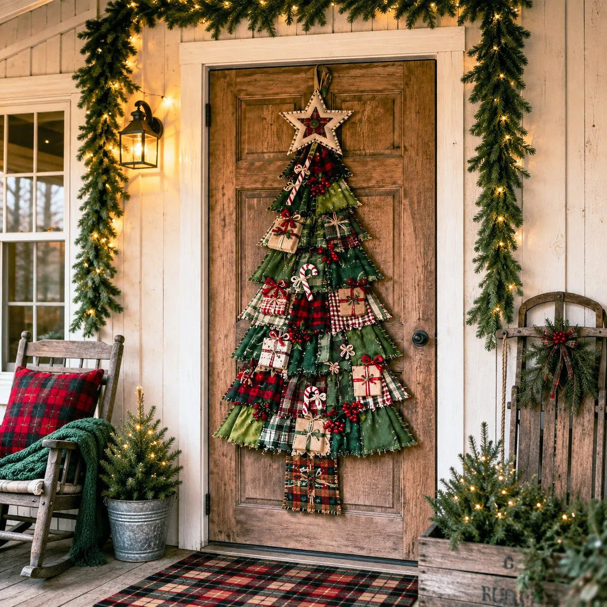 DlY Christmas Tree Door Hanging Kit - Oversized Patchwork Craft