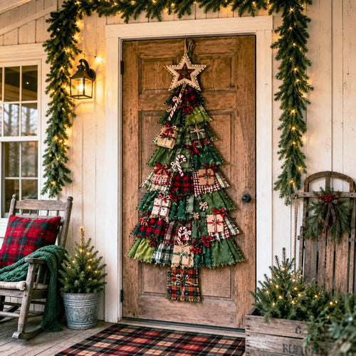DlY Christmas Tree Door Hanging Kit - Oversized Patchwork Craft