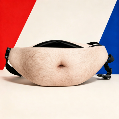 Ultra-Realistic Beer Belly Fanny Pack- Funny Dad Bod Waist Bag