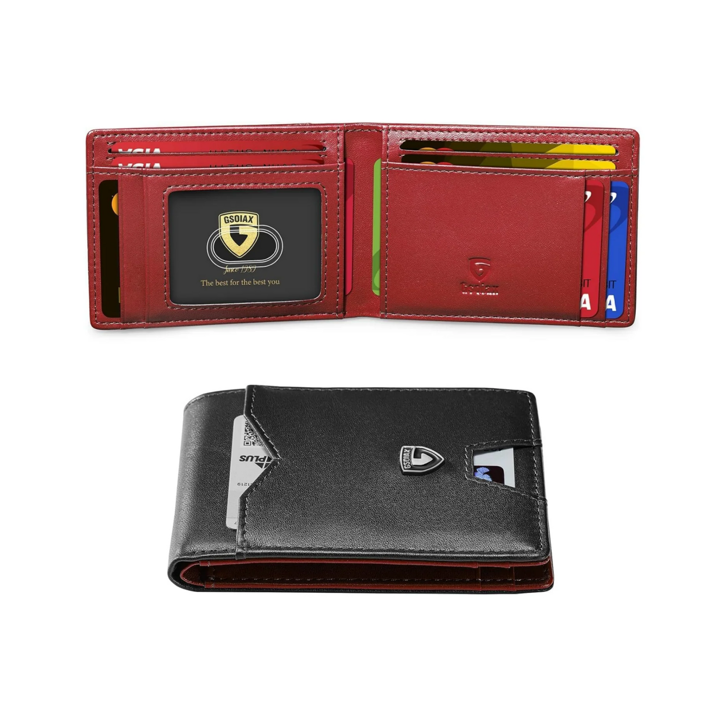 Rfid Blocking Leather &Carbon Fiber Credit Card Holder