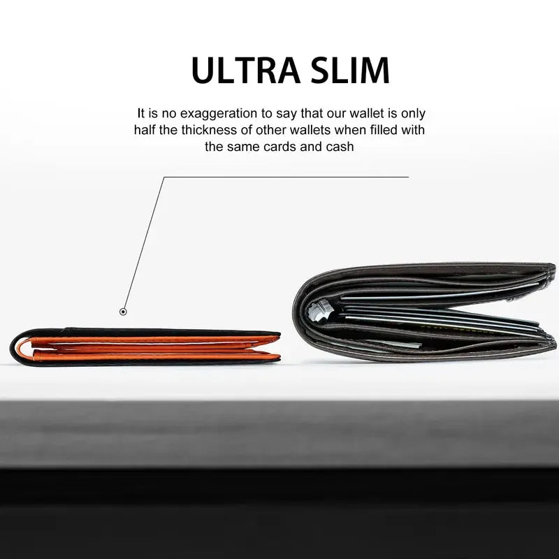 Rfid Blocking Leather &Carbon Fiber Credit Card Holder