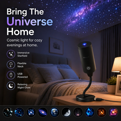 Plug-&-Play HD Star Projector - 11 Galaxy, Butterfly & Ocean Scenes