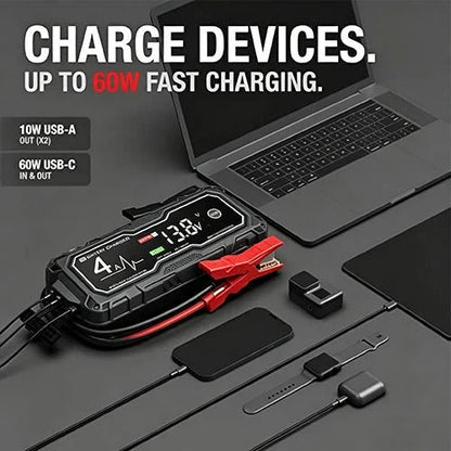 🔌GBX155 4250A Jump Starter – 10L Gas/8L Diesel, Smart Charger & Power Bank – FREE SHIPPING 💥