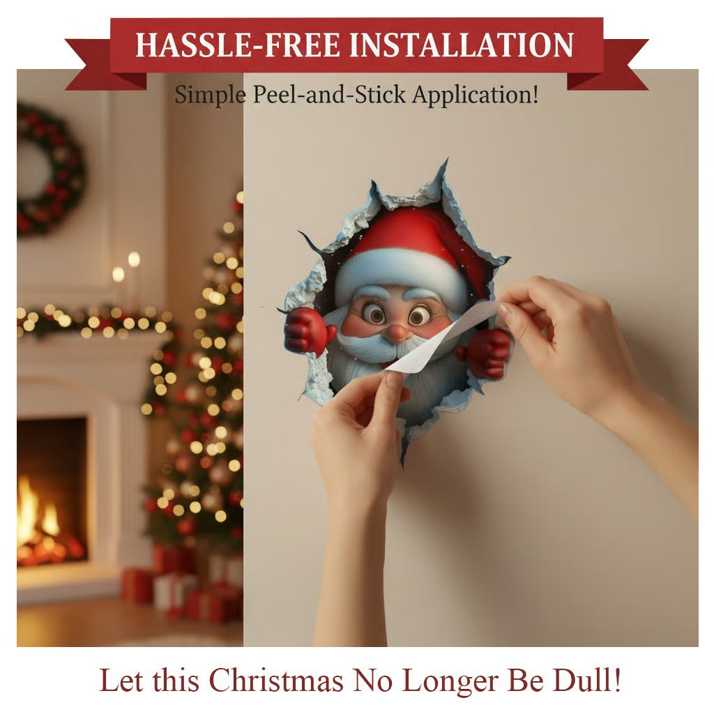 🎅 Festive Decor 2-PieceSanta Face Vinyl Stickers