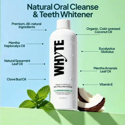 Organic Oil Pulling Mouthwash - Spearmint, Coconut & Clove, 8 fl oz